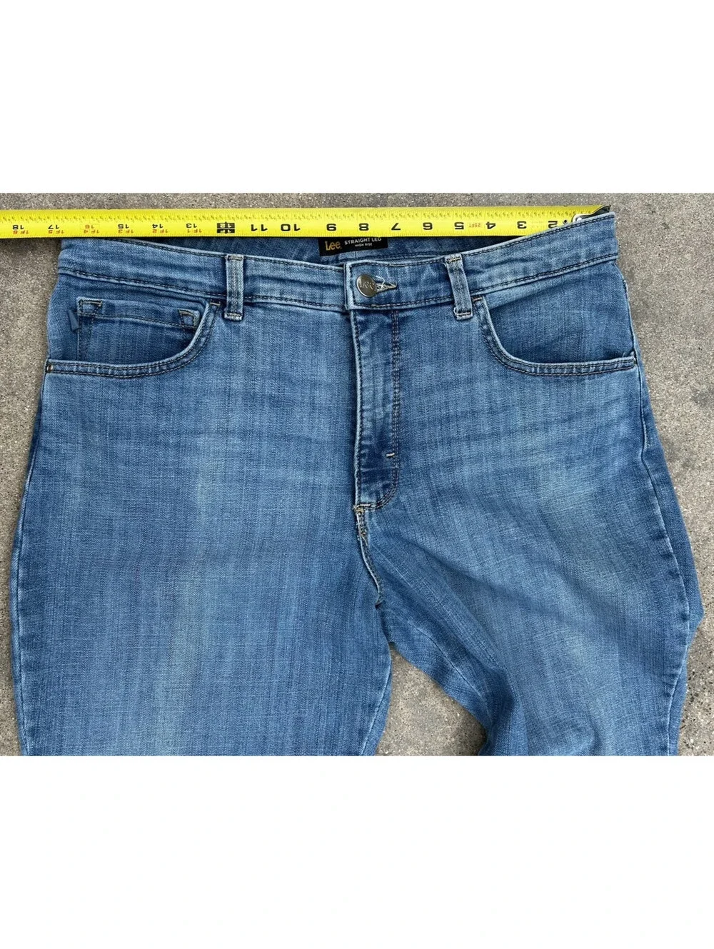 Lee Relaxed Fit Straight Leg Jean High Rise Instantly Slims Stretch Size 33Wx30L